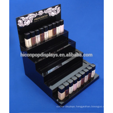 Cosmetic Store Advertising Personalised Logo Counter Top Acrylic 5-Step Nail Polish Display Stand